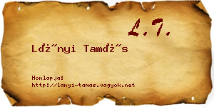 Lányi Tamás névjegykártya
